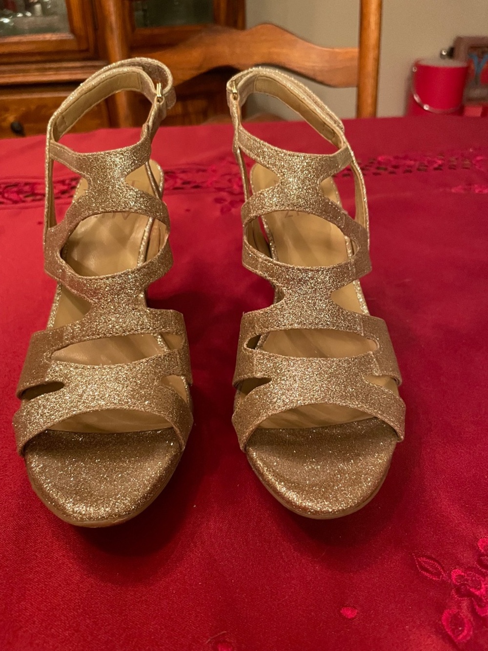 Gold Sparkle Heels - Size 6 - Brand New